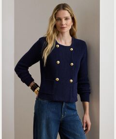 LAUREN RALPH LAUREN / ローレン ラルフ ローレン その他アウター | ダブルブレステッド コットン セーター ジャケット