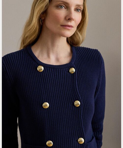 LAUREN RALPH LAUREN / ローレン ラルフ ローレン その他アウター | ダブルブレステッド コットン セーター ジャケット | 詳細4