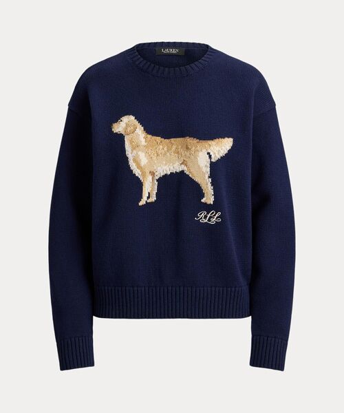 LAUREN RALPH LAUREN / ローレン ラルフ ローレン ニット・セーター | インターシャニット ゴールデン レトリバー セーター | 詳細1