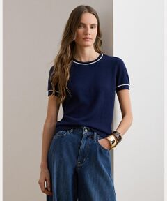 LAUREN RALPH LAUREN / ローレン ラルフ ローレン ニット・セーター | ツートーン ショートスリーブ セーター