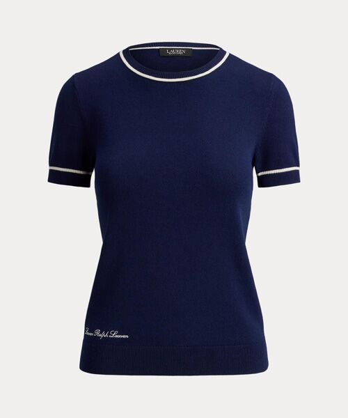 LAUREN RALPH LAUREN / ローレン ラルフ ローレン ニット・セーター | ツートーン ショートスリーブ セーター | 詳細1