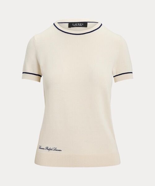 LAUREN RALPH LAUREN / ローレン ラルフ ローレン ニット・セーター | ツートーン ショートスリーブ セーター | 詳細1