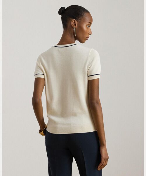 LAUREN RALPH LAUREN / ローレン ラルフ ローレン ニット・セーター | ツートーン ショートスリーブ セーター | 詳細3