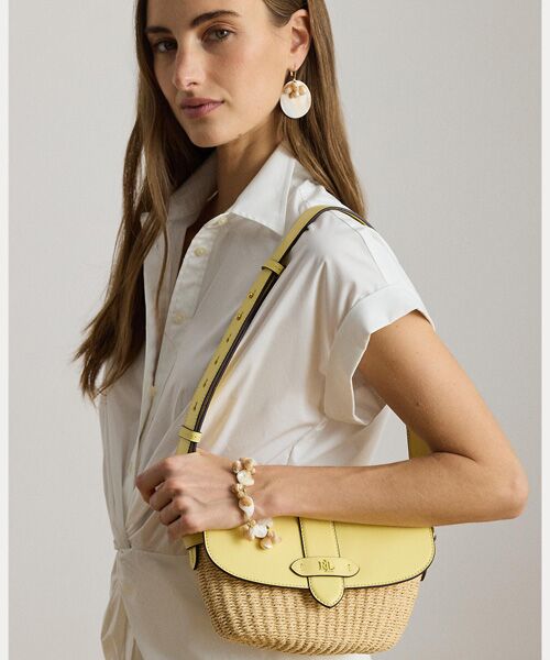 LAUREN RALPH LAUREN / ローレン ラルフ ローレン ショルダーバッグ | ストローレザー スモール Lynden ショルダー バッグ | 詳細5