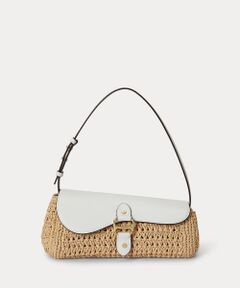 LAUREN RALPH LAUREN / ローレン ラルフ ローレン ショルダーバッグ | ストローレザー ミディアム Tasha イーストウエスト バッグ