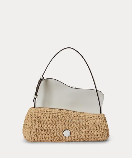 LAUREN RALPH LAUREN / ローレン ラルフ ローレン ショルダーバッグ | ストローレザー ミディアム Tasha イーストウエスト バッグ | 詳細3