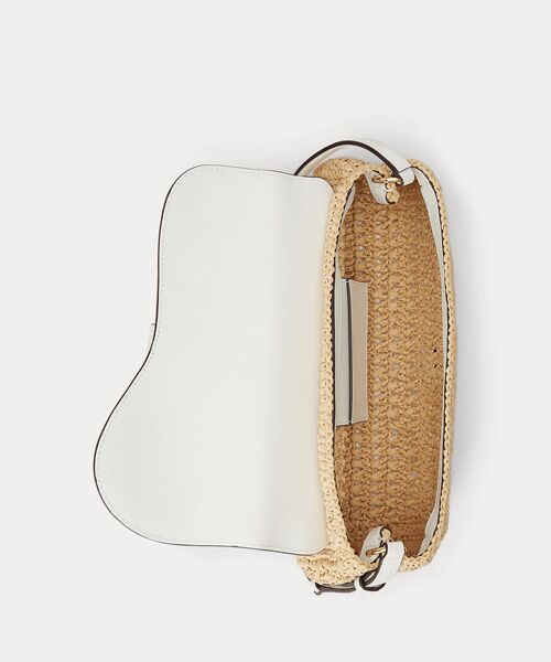 LAUREN RALPH LAUREN / ローレン ラルフ ローレン ショルダーバッグ | ストローレザー ミディアム Tasha イーストウエスト バッグ | 詳細4