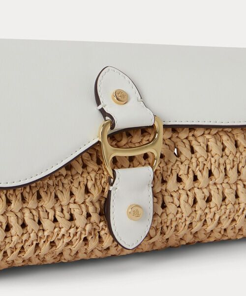 LAUREN RALPH LAUREN / ローレン ラルフ ローレン ショルダーバッグ | ストローレザー ミディアム Tasha イーストウエスト バッグ | 詳細5