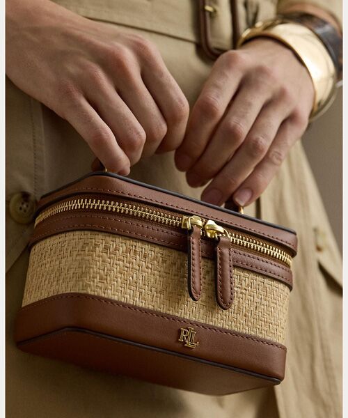 LAUREN RALPH LAUREN / ローレン ラルフ ローレン ショルダーバッグ | ラフィア スモール Hallee クロスボディバッグ | 詳細6