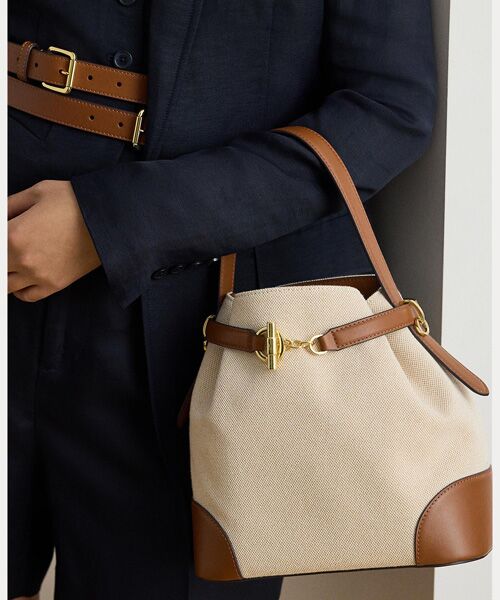 LAUREN RALPH LAUREN / ローレン ラルフ ローレン ショルダーバッグ | キャンバス ミディアム Blaike バケット バッグ | 詳細6
