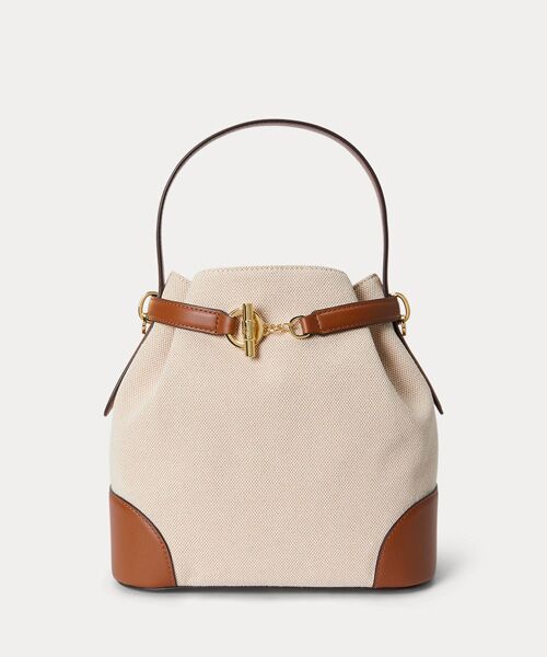 LAUREN RALPH LAUREN / ローレン ラルフ ローレン ショルダーバッグ | キャンバス ミディアム Blaike バケット バッグ（101ナチュラル）