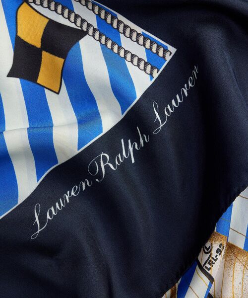 LAUREN RALPH LAUREN / ローレン ラルフ ローレン バンダナ・スカーフ | ストライプド セールボートプリント シルク スクエア スカーフ | 詳細2