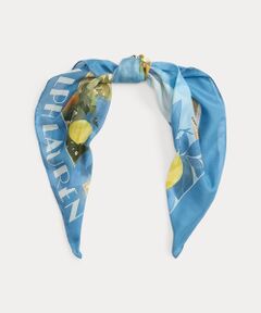 LAUREN RALPH LAUREN / ローレン ラルフ ローレン バンダナ・スカーフ | ランドスケーププリント コットンシルク スクエア スカーフ