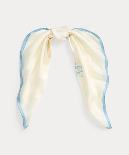 LAUREN RALPH LAUREN / ローレン ラルフ ローレン バンダナ・スカーフ | ゴールデン レトリバー シルク スクエア スカーフ（101ナチュラル）