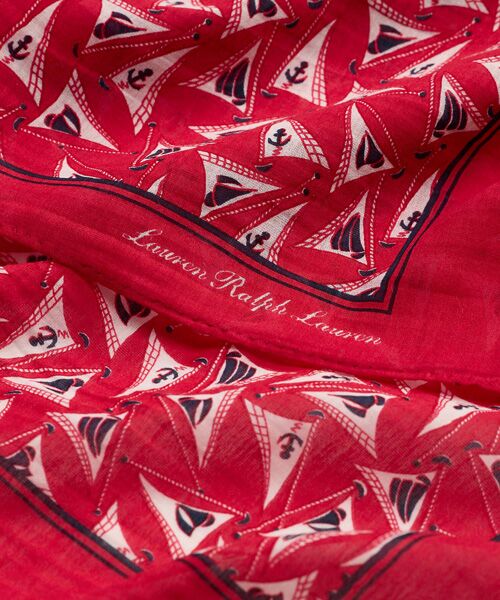 LAUREN RALPH LAUREN / ローレン ラルフ ローレン バンダナ・スカーフ | セールボートプリント コットンシルク スクエア スカーフ | 詳細2