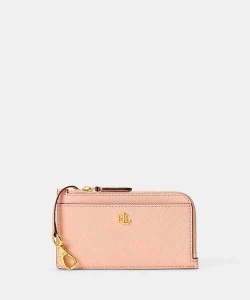 LAUREN RALPH LAUREN / ローレン ラルフ ローレン カードケース・名刺入れ・定期入れ | テクスチャード レザー Lジップ カード ケース（650ピンク）