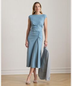 LAUREN RALPH LAUREN / ローレン ラルフ ローレン ロング・マキシ丈ワンピース | プリーテッド ジャージー キャップスリーブ ドレス