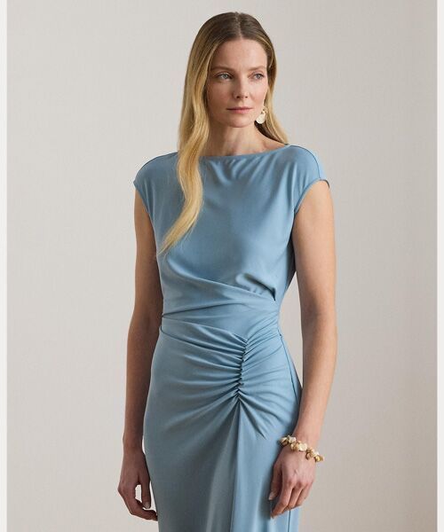 LAUREN RALPH LAUREN / ローレン ラルフ ローレン ロング・マキシ丈ワンピース | プリーテッド ジャージー キャップスリーブ ドレス | 詳細2