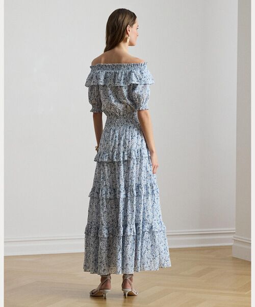 LAUREN RALPH LAUREN / ローレン ラルフ ローレン ロング・マキシ丈ワンピース | フローラル ボイル オフザショルダー ドレス | 詳細3