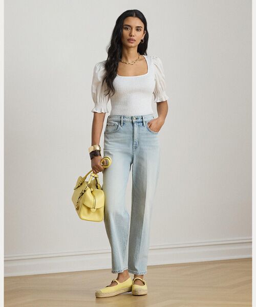 LAUREN RALPH LAUREN / ローレン ラルフ ローレン その他トップス | スモックド コットン ジャージー パフスリーブ トップ | 詳細2