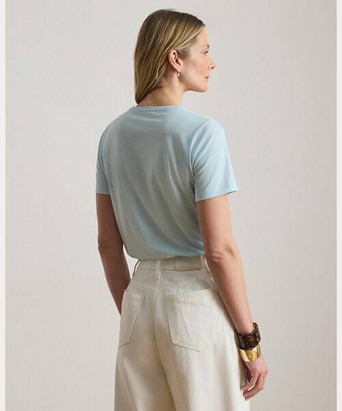 LAUREN RALPH LAUREN / ローレン ラルフ ローレン Tシャツ | エンブロイダリークレスト コットン ジャージー Tシャツ | 詳細3