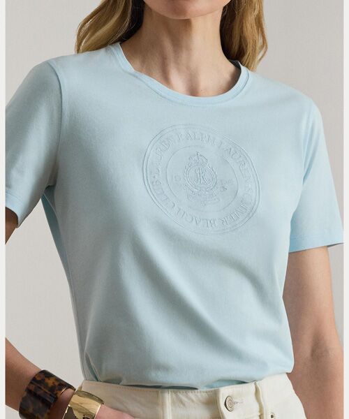 LAUREN RALPH LAUREN / ローレン ラルフ ローレン Tシャツ | エンブロイダリークレスト コットン ジャージー Tシャツ | 詳細4