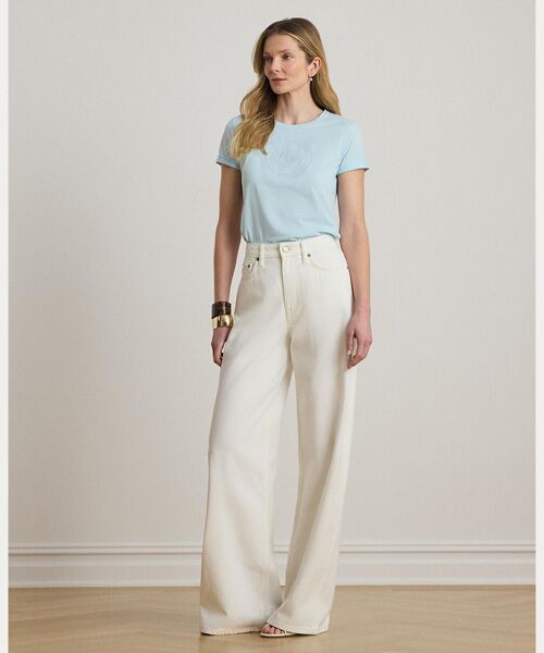 LAUREN RALPH LAUREN / ローレン ラルフ ローレン Tシャツ | エンブロイダリークレスト コットン ジャージー Tシャツ | 詳細5