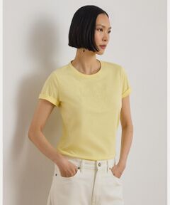 LAUREN RALPH LAUREN / ローレン ラルフ ローレン Tシャツ | エンブロイダリークレスト コットン ジャージー Tシャツ