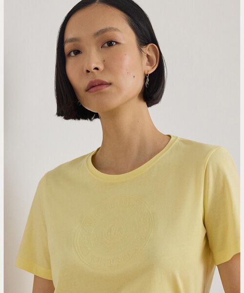 LAUREN RALPH LAUREN / ローレン ラルフ ローレン Tシャツ | エンブロイダリークレスト コットン ジャージー Tシャツ | 詳細4