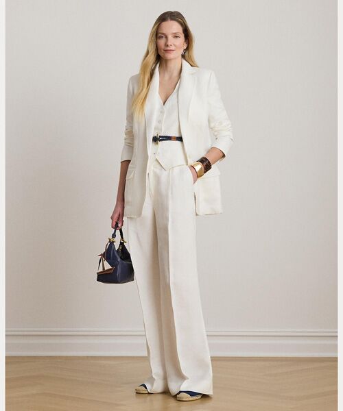 LAUREN RALPH LAUREN / ローレン ラルフ ローレン ベスト | リネンブレンド ツイル ベスト | 詳細2