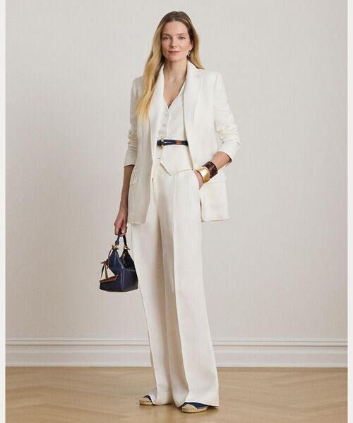 LAUREN RALPH LAUREN / ローレン ラルフ ローレン テーラードジャケット | リネンブレンド ツイル ブレザー | 詳細2