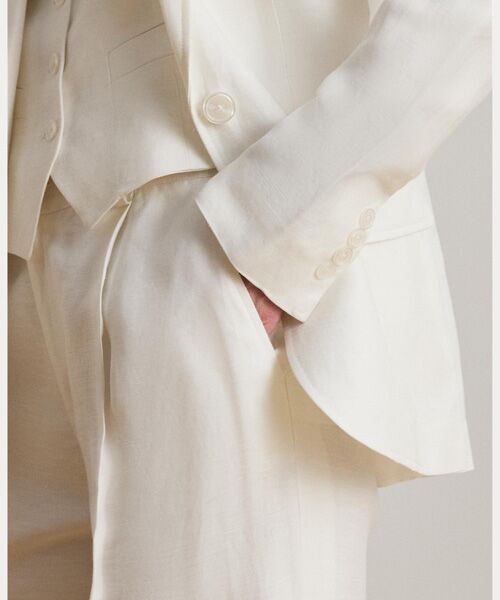 LAUREN RALPH LAUREN / ローレン ラルフ ローレン テーラードジャケット | リネンブレンド ツイル ブレザー | 詳細5