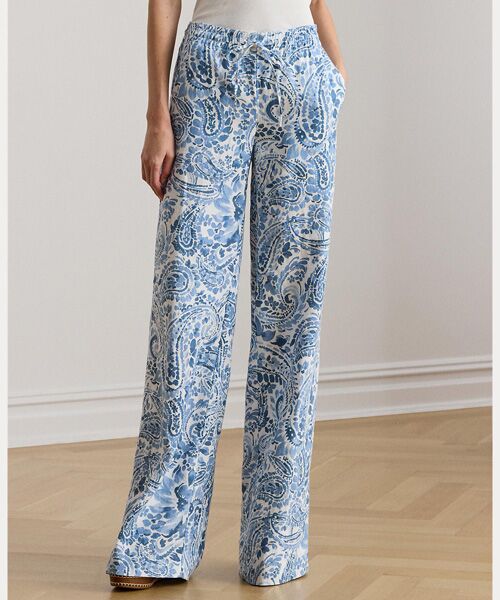 LAUREN RALPH LAUREN / ローレン ラルフ ローレン その他パンツ | ペイズリー リネン ワイドレッグ パンツ | 詳細2