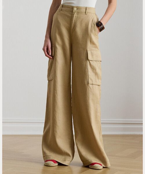 LAUREN RALPH LAUREN / ローレン ラルフ ローレン カーゴパンツ | リネン ワイドレッグ カーゴ パンツ | 詳細2