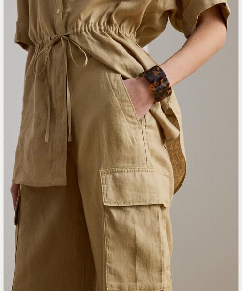 LAUREN RALPH LAUREN / ローレン ラルフ ローレン カーゴパンツ | リネン ワイドレッグ カーゴ パンツ | 詳細4