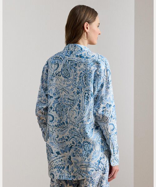 LAUREN RALPH LAUREN / ローレン ラルフ ローレン シャツ・ブラウス | リラックス フィット ペイズリー リネン シャツ | 詳細3
