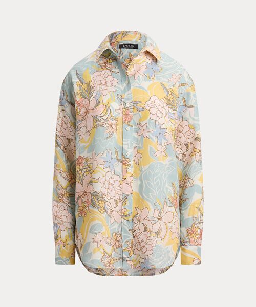 LAUREN RALPH LAUREN / ローレン ラルフ ローレン シャツ・ブラウス | リラックス フィット フローラル リネン シャツ | 詳細1