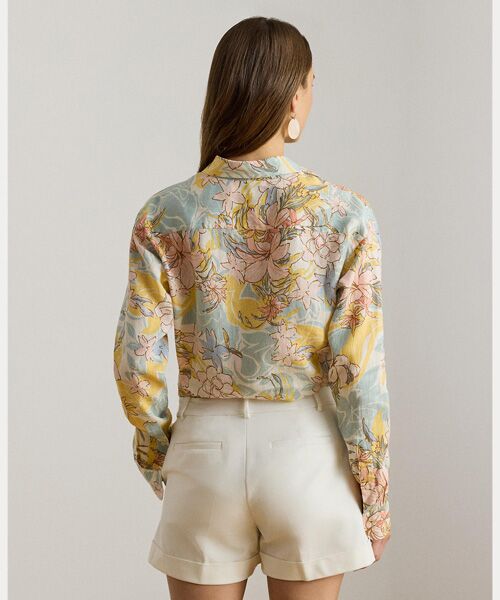LAUREN RALPH LAUREN / ローレン ラルフ ローレン シャツ・ブラウス | リラックス フィット フローラル リネン シャツ | 詳細3