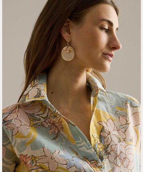 LAUREN RALPH LAUREN / ローレン ラルフ ローレン シャツ・ブラウス | リラックス フィット フローラル リネン シャツ | 詳細4