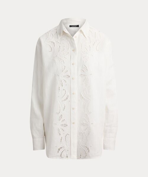 LAUREN RALPH LAUREN / ローレン ラルフ ローレン シャツ・ブラウス | アイレット リネン シャツ | 詳細1