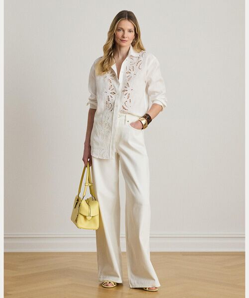 LAUREN RALPH LAUREN / ローレン ラルフ ローレン シャツ・ブラウス | アイレット リネン シャツ | 詳細2