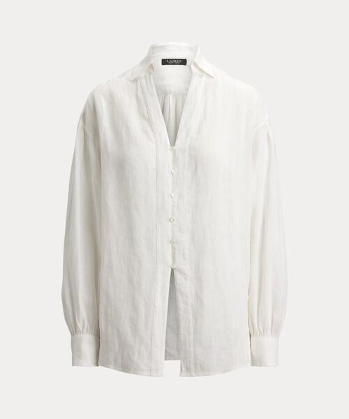 LAUREN RALPH LAUREN / ローレン ラルフ ローレン シャツ・ブラウス | リネン ブルゾンスリーブ シャツ | 詳細1