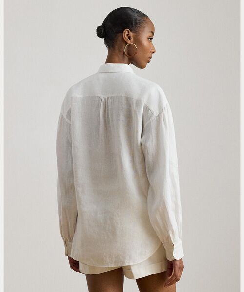 LAUREN RALPH LAUREN / ローレン ラルフ ローレン シャツ・ブラウス | リネン ブルゾンスリーブ シャツ | 詳細3