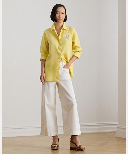 LAUREN RALPH LAUREN / ローレン ラルフ ローレン シャツ・ブラウス | リラックス フィット アイレットロゴ リネン シャツ | 詳細2