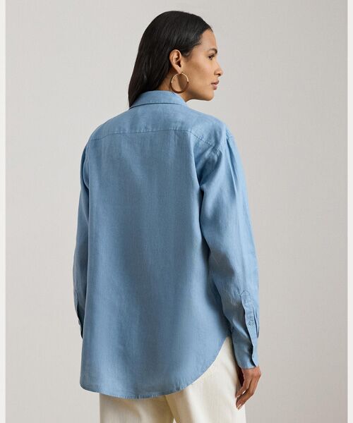 LAUREN RALPH LAUREN / ローレン ラルフ ローレン シャツ・ブラウス | リラックス フィット アイレットロゴ リネン シャツ | 詳細3