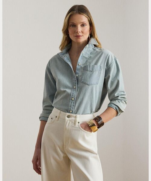LAUREN RALPH LAUREN / ローレン ラルフ ローレン シャツ・ブラウス | リラックス フィット デニム シャツ（400ブルー）