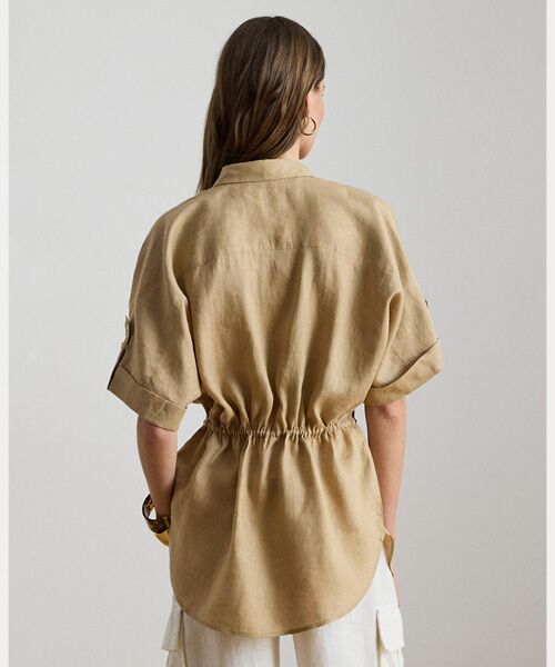 LAUREN RALPH LAUREN / ローレン ラルフ ローレン チュニック | リネン ロールタブ スリーブ チュニック | 詳細3