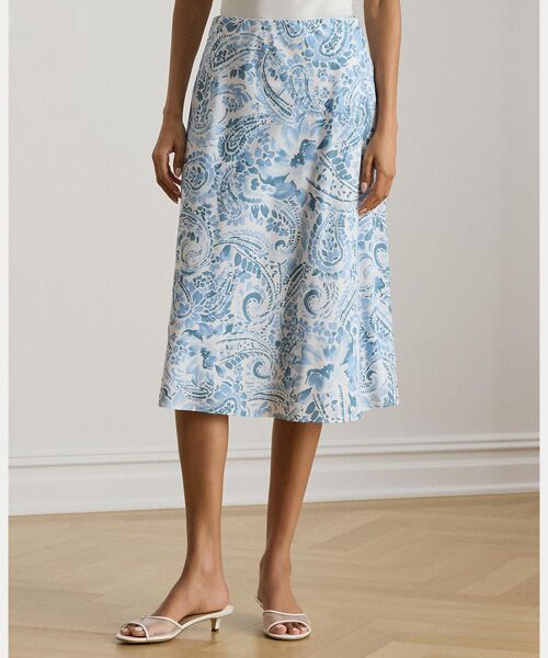 LAUREN RALPH LAUREN / ローレン ラルフ ローレン ロング・マキシ丈スカート | ペイズリー クレープ ミディ スカート | 詳細2