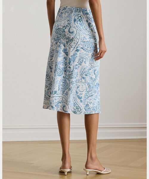 LAUREN RALPH LAUREN / ローレン ラルフ ローレン ロング・マキシ丈スカート | ペイズリー クレープ ミディ スカート | 詳細3