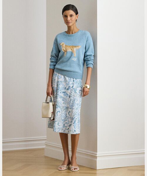 LAUREN RALPH LAUREN / ローレン ラルフ ローレン ロング・マキシ丈スカート | ペイズリー クレープ ミディ スカート | 詳細5